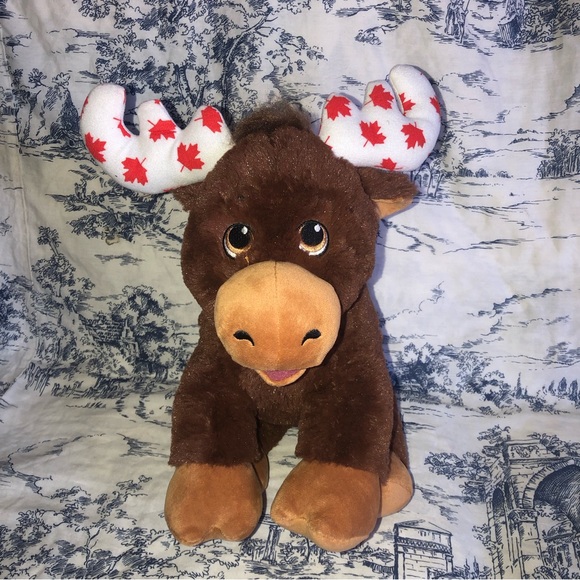 Build A Bear Toys Canadian Buildabear Canada Maple Leaf Moose Plush Build a bear toys canadian buildabear canada maple leaf moose plush